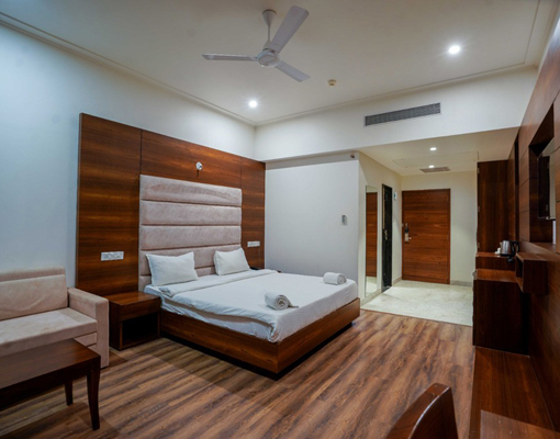 Spacious hotel room at Hotel VS Imperial Akola 